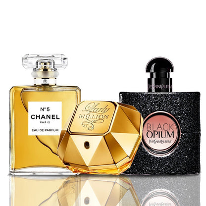 Set de 3 parfumuri | Chanel N°5 + Lady Million + Black Opium