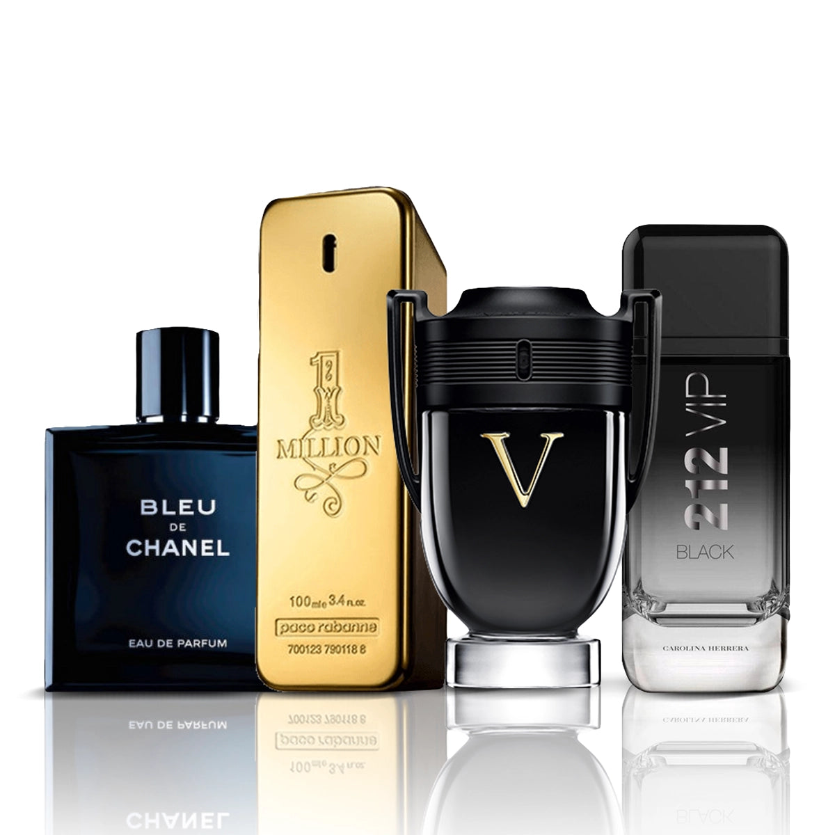 Set de 4 parfumuri | Bleu de Chanel + One Million + Invictus Victory + 212 VIP Black 100 ml